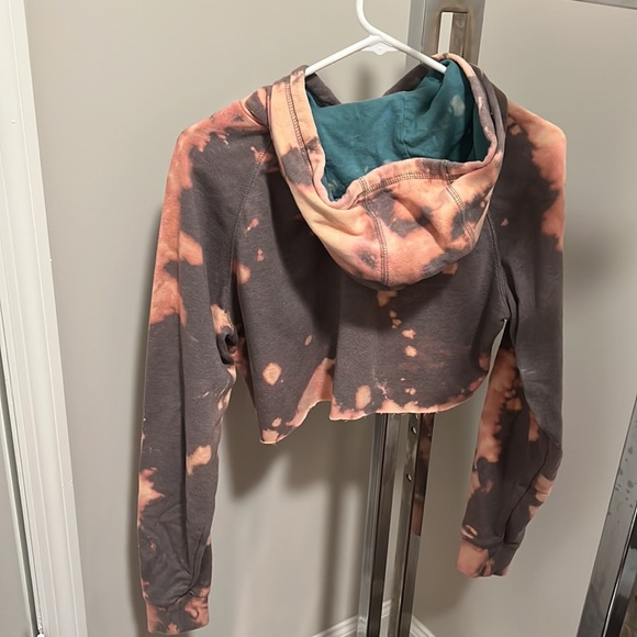 Upcycled Bleached North Face Cropped Hoodie - Picture 3 of 3